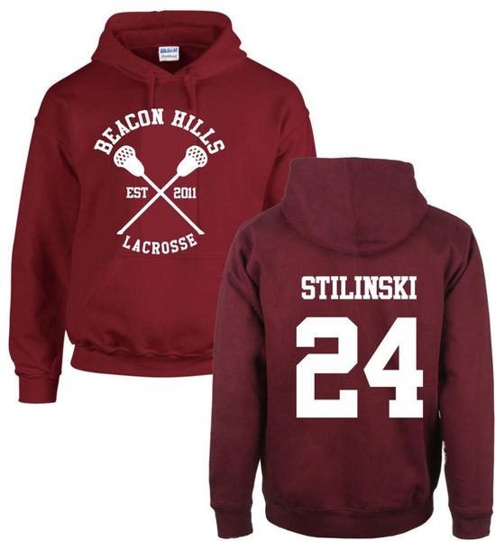 

fashion teen wolf hoodies beacon hills lacrosse stiles stilinski hoody girl boy adults sweatshirt maroon random delivery, Black