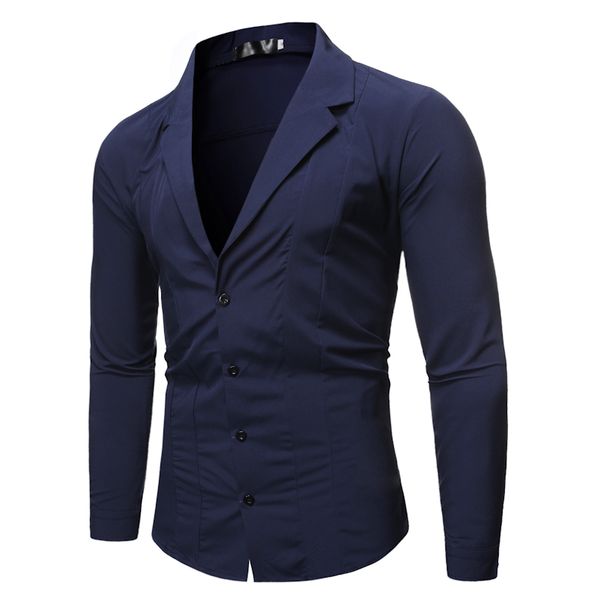 

men's lapel collar long sleeve blazer solid formal coat evening cocktail blouse, White;black