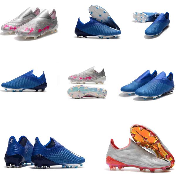 

2019 waterproof x 19.1 fg mens soccer shoes with shoelace cleats original chaussures crampons de football boots x19