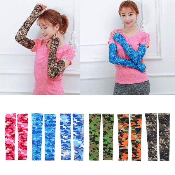 

l47cm outdoor bicycle ice sleeve sun uv protection cooling arm sleeves for riding driving fishing arm cuff cover warmers, Black;red