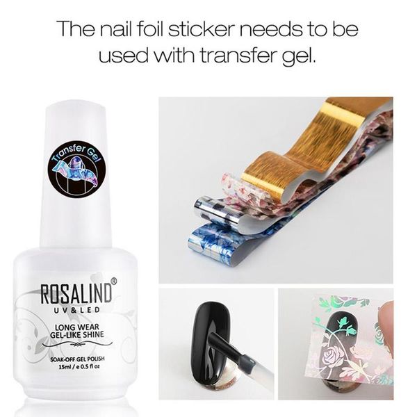 

rosalind 1 transfer star gel nail polish with 10 roll star stickers nail glue hybrid primer uv lamp for art manicure tools, Red;pink