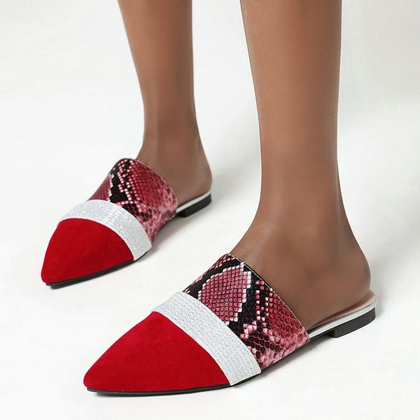 

slippers aiweiyi women beach summer flat shoes woman slip on slides pointed toe female sandals girls indoor outdoor, Black