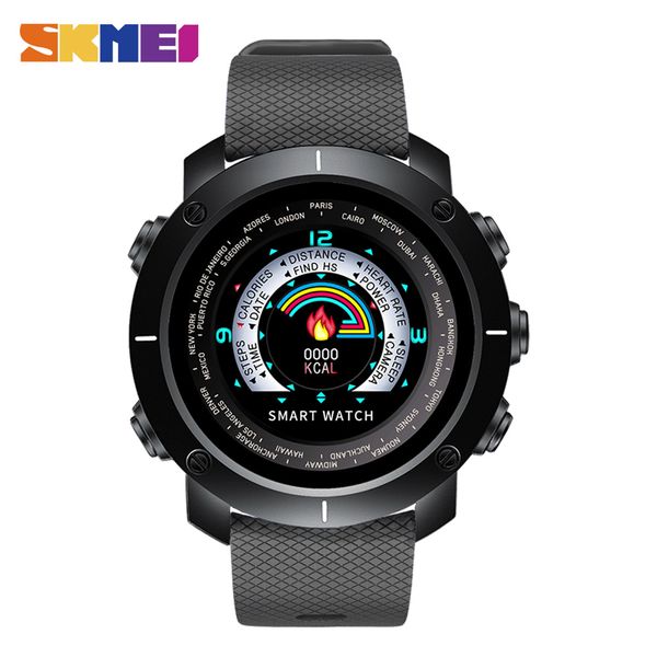 

skmei smart digital watch heartrate calories bluetooth watches waterproof fashion watches relogio masculino for ios android w30, Slivery;brown