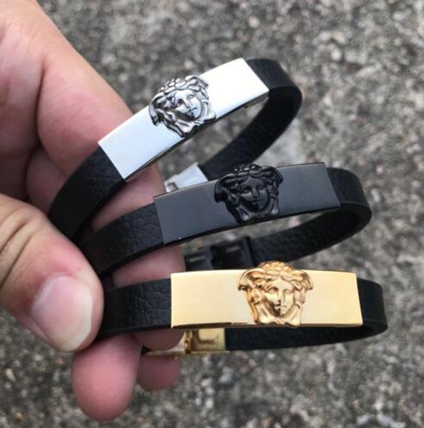 

Leather bracelet jewelry for men 316l tainle teel de igner bracelet bangle pul eira acce orie gift xma