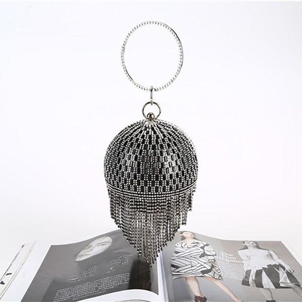 

tassel luxury handbags women bags designer bling for women evening ring bags party sparkly clutch purse shoulder cross bag chain
