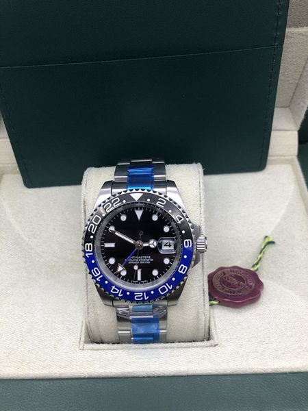 

with original box papers 8 color gmt steel ceramic black blue 116710blnr 116710 40mm 26710blro 116710blnr asia 2813 automatic mens watch, Slivery;brown