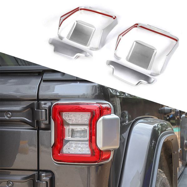 Серебряный ABS задний фонарь крышка задний фонарь патч украшения аксессуары для Jeep Wrangler JL 2018+ авто аксессуары для интерьера