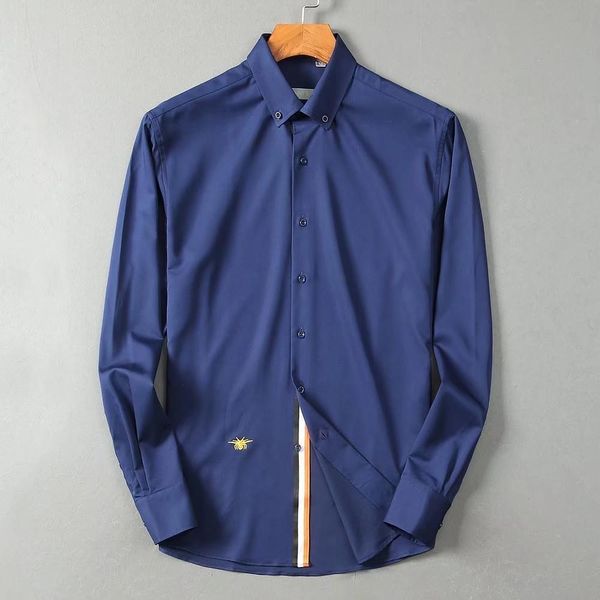 

new men shirt 2020 spring and summer fashion long sleeve shirt casual business clothing hqkt*167*203*qw107, White;black