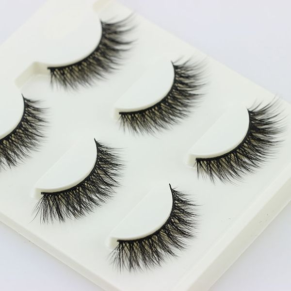

3pcs/lot 100% handmade real false eyelash 3d strip mink lashes thick fake faux eyelashes makeup beauty false eyelashes