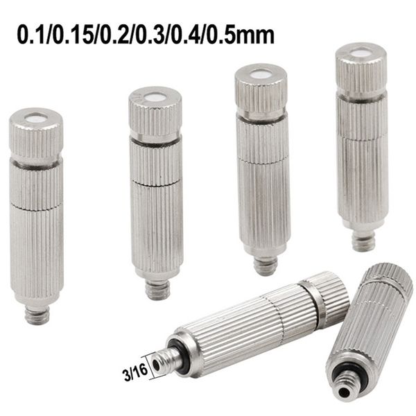 

1pcs low pressure fog mist nozzle with filter copper 0.1-0.5mm slip lock quick-connect nozzles agriculture cooling sprayer