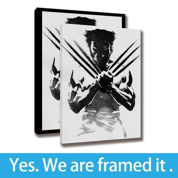 

framed art wolverine paintings wall art hd print canvas movie marvel - home decor - ready to hang