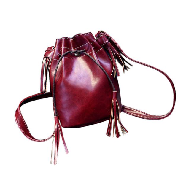 

dropshipping fashion 2017 candy color fashion all-match bucket bag pu leather one shoulder cross-body women's handbags sac bolsa