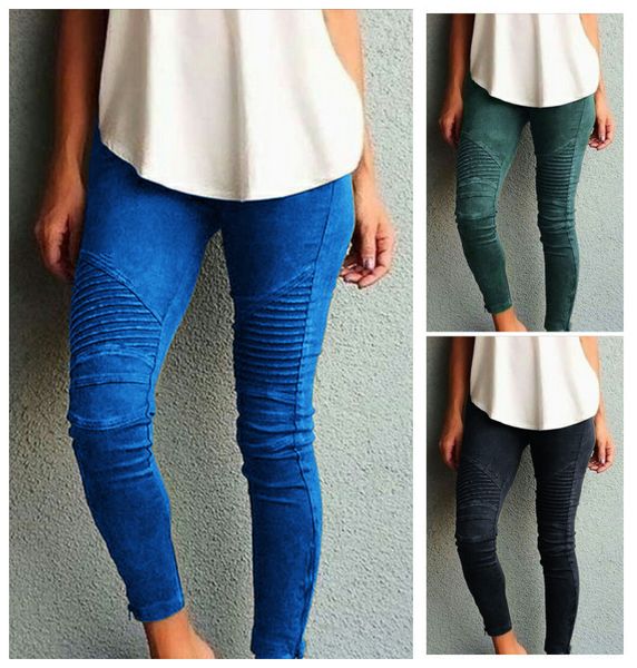 

2019 black pencil pants women cargo long streetwear elastic high waist pocket pantalon femme buckle belt harajuku casual, Blue