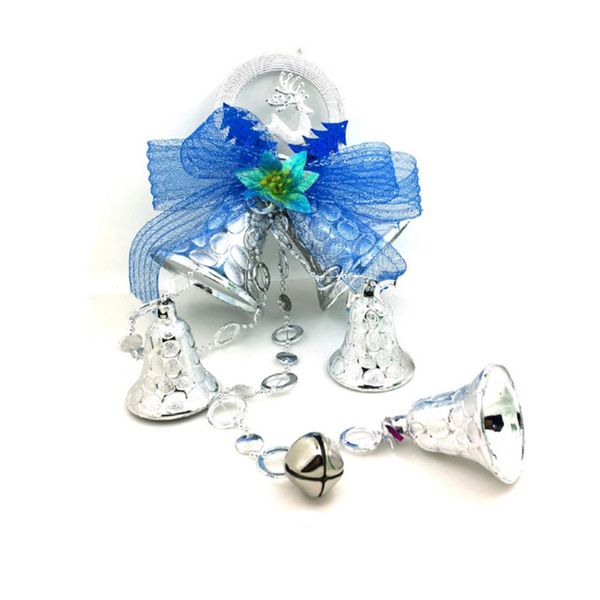 

christmas bells bowknot stringed pendant christmas craft bells xmas tree decoration door window hanging pendant home decor navid