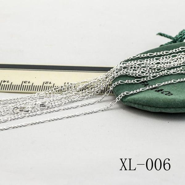 

walerv 5pc 3. 2mm wide long chain 16-30inch necklace wholesale 925 fashion jewelry silver plated figaro necklace men women gift