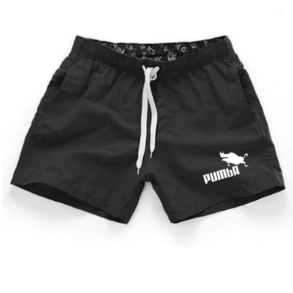 

shorts mens bermuda 2018 summer beach men shorts pumba letter print male brand men's short casual fitness jogger plus size 3xl, White;black