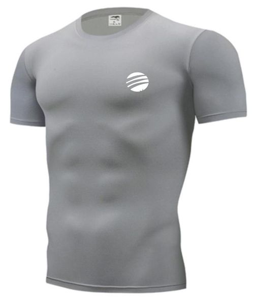 

man cotton short sleeve t-shirt gymnastics training men tight muscle fitness t-shirt 2020 fitness sport running t-shirts, Black;blue