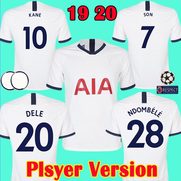 

Thailand Player version KANE NDOMBELE Spurs Soccer Jersey 19 20 LUCAS ERIKSEN DELE SON 2019 2020 football shirt men uniforms home SET kit