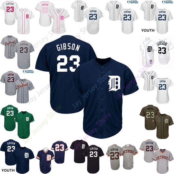 

Custom Detroit 23 Kirk Gibson Jersey Tigers Jerseys Cooperstown Cool Base Flexbase White Black Red Grey Home Away Men Women Youth Cheap