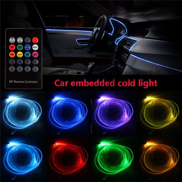 

price 12v 4/5 in 1 rgb led car neon el strip light interior decor atmosphere strip lamp sound active remote control light