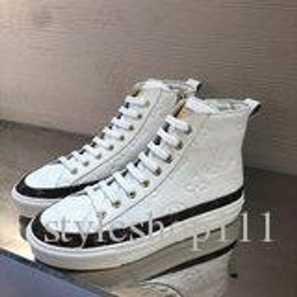 

luxury women embroidery casual shoes short boots genuine leather brown letter printing stellar sneaker boot with box 35-41, Red;white
