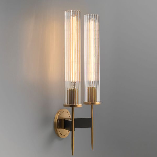 

american wall lamps bedroom bedside lamp copper simple living room decoration background wall lamp creative aisle wall lamp
