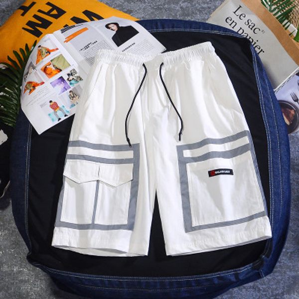 

mens designer luxury shorts summer loose high street 3m reflective pants popular fashion england style sale, White;black