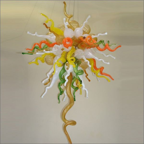 

100% hand blown glass chandelier lightings custom decorative murano glass pendant lamps modern art deco led hanging glass led chandelier
