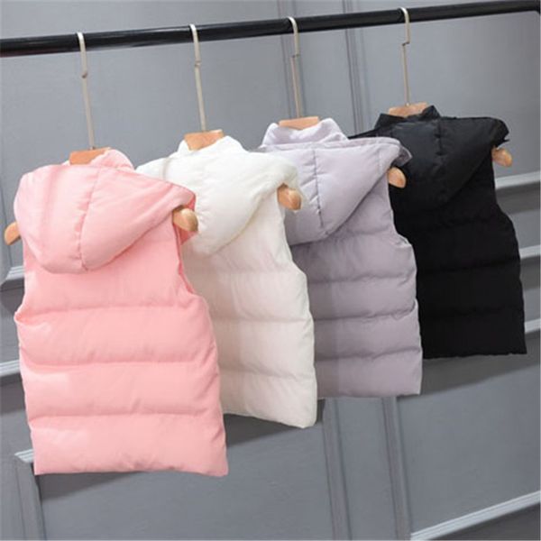 

autumn winter girls vests children cotton warm coats toddler boys girls hooded waistcoats teenage kids jackets outerwears, Camo