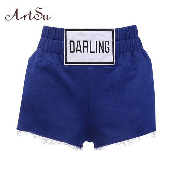 

letter high waisted jeans women push up 2019 streetwear blue pants shorts korean denim jeans summer assh20078