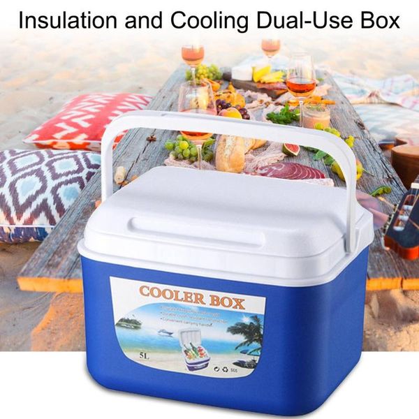 

portable 5l outdoor car insulation cooling dual-use box incubator storage cold box fishing cooler picnics fishing