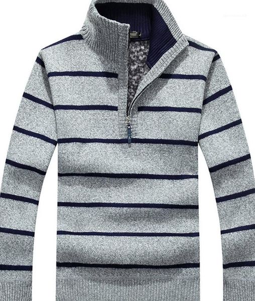 

thick base knit outerwear velvet turtleneck and stripe gentlemen coats mens fashion designer jackets loose and, Black