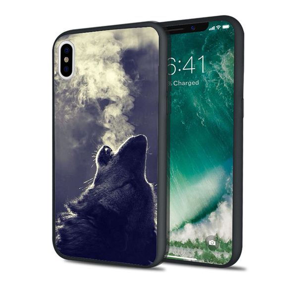 

coque animal wolf hipster phone case for iphone 11 pro xs max xr 8 7 6s plus 5s se 5 case black soft silicone tpu cover