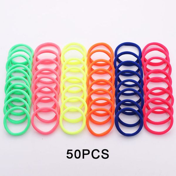 

para el cabes 100pcs women girls 4cm candy colors nylon elastic bands cabellponytail holder rubber bands scrunchie headband hair accessories
