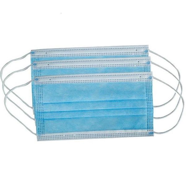 

dhl ship dustproof 50 1pcs bag blue face masks 3 layer waterproof non wovenlnose sleep mask mouth er with earloop y8lw
