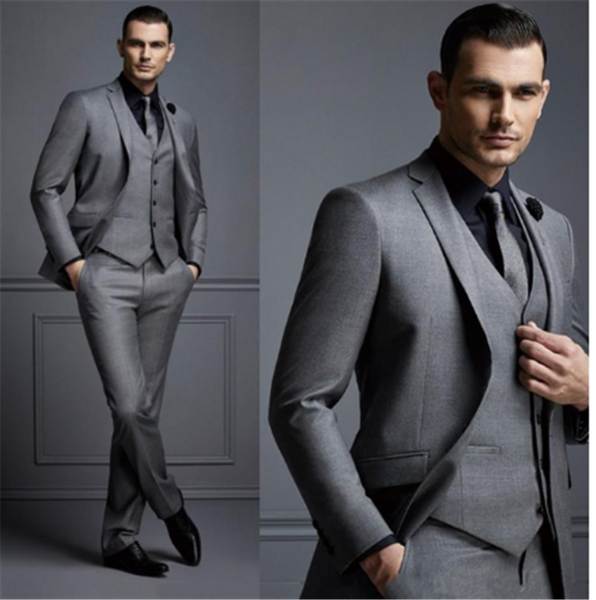 

2020 new men's dress wedding dress lapel suit bridegroom man tuxedo performance suit jacket pants vest three piece set, White;black