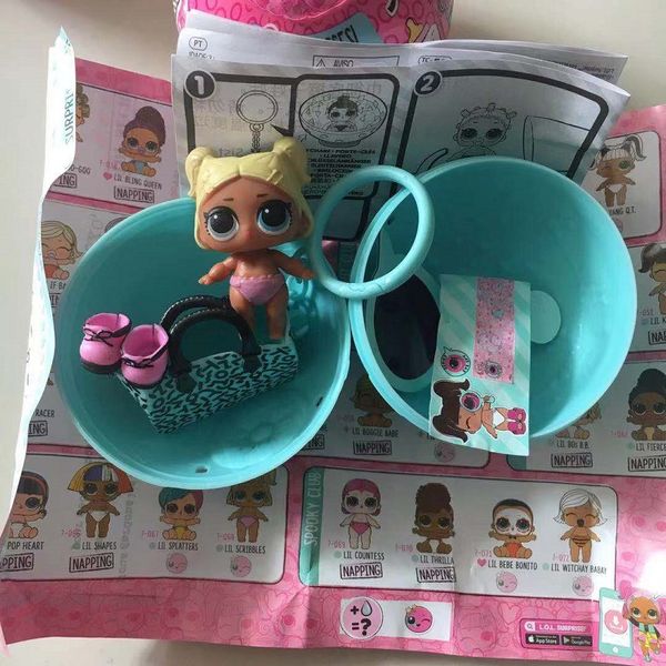 Neu angekommene Originalpuppe im Ball LoL Serie 4 Kleine Schwester Puppen Farbwechsel Baby Kind Spielzeug mit Zubehör Gute Weihnachtsgeschenke für Kinder