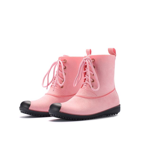 

fashion women's rain boots anti-skid strap boots waterproof shoes, Black