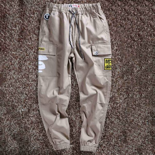 

jogger брюки мужские брюки осень стиль мода брюки с печатным рисунком mens casual solid карманные штаны мода повседневная спорт длинные брюк, Black