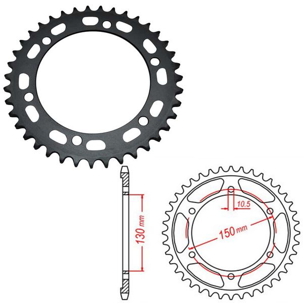 

530 chain 39t 47t 48t motorcycle sprocket for yamaha yzf750 fj1200 xjr1300 fzr600 fzr1000 gts1000 yzf 1000 fzs600 fazer yzf600r