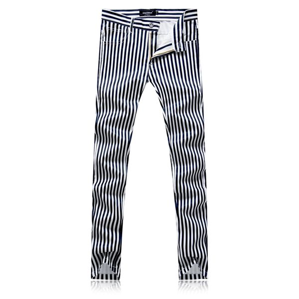 

white striped pants men size 29-38 fashion casual mens trousers slim fit men dress pant, White;black