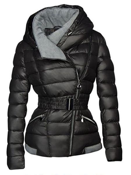 

2018 new parkas female women winter coat thickening cotton winter jacket womens black faux fur outwear parkas for women, Black;brown