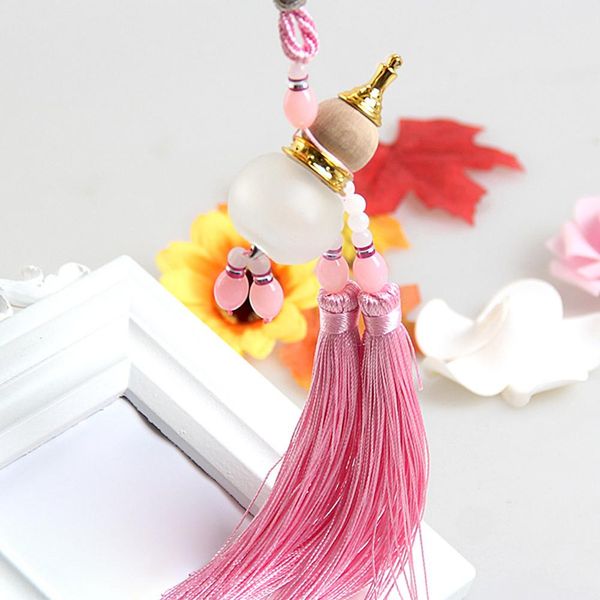 

car auto perfume storage bottle hanging tassel beads gourd decor pendant ift