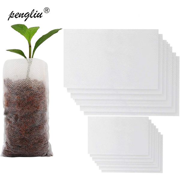 

biodegradable non-woven nursery plant grow fabric pots seedling-raising aeration environmental planting bags