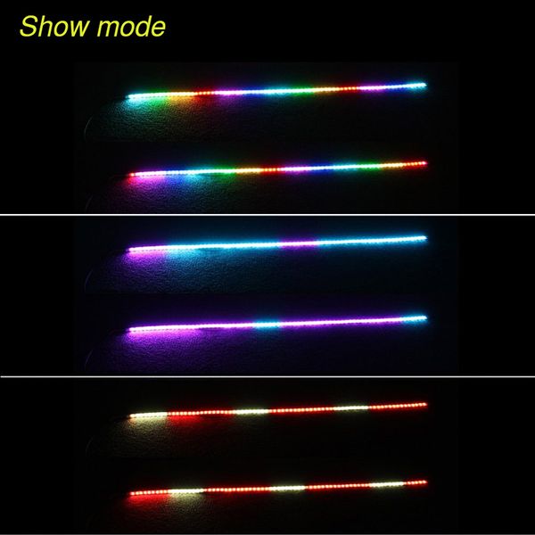 

1.2/1.5m 12v led car braking light strips tailstock streamer flow lamp belt tail box side turn signals rear lights m8617