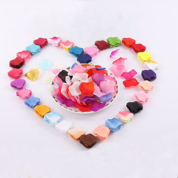 

1000pcs/lot silk rose flower petals wedding table decorations wholesale colorful flowers wedding accessories petales de fleurs mariage