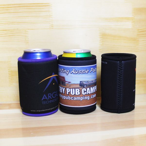 

500pcs/lot custom design neoprene stubbie coolers insulated can cover picnic bags wedding gifts can cooler bag custom coolers