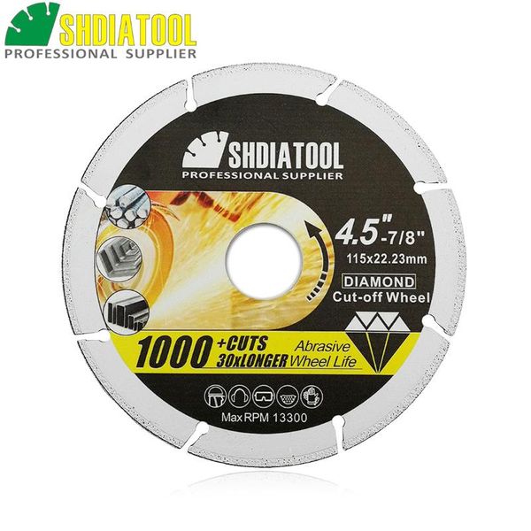 

shdiatool 1pc diamond cut-off wheel blade vacuum brazed diamond metal cutting disc for steel tube, iron rebar, angle steel