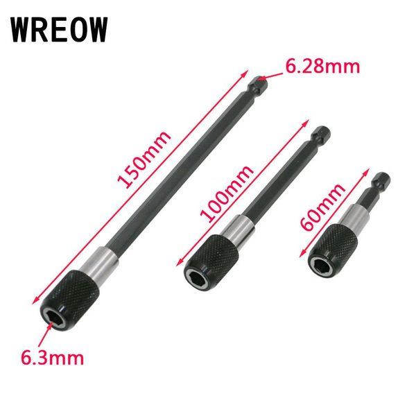 

3pc holder extension rod hex quick release screwdriver fastening durable electric drill bit holder extension rod connect
