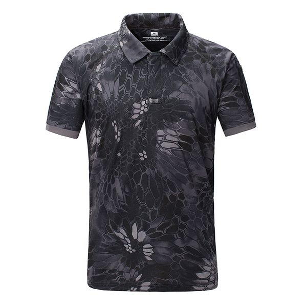 

wholesale 2017 man camouflage quick drying men cotton army tactical combat short t-shirt sport camo camp t shirts tees, Gray;blue